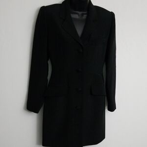 Hugo Buscati Long Silk Evening Jacket Size 2 Black